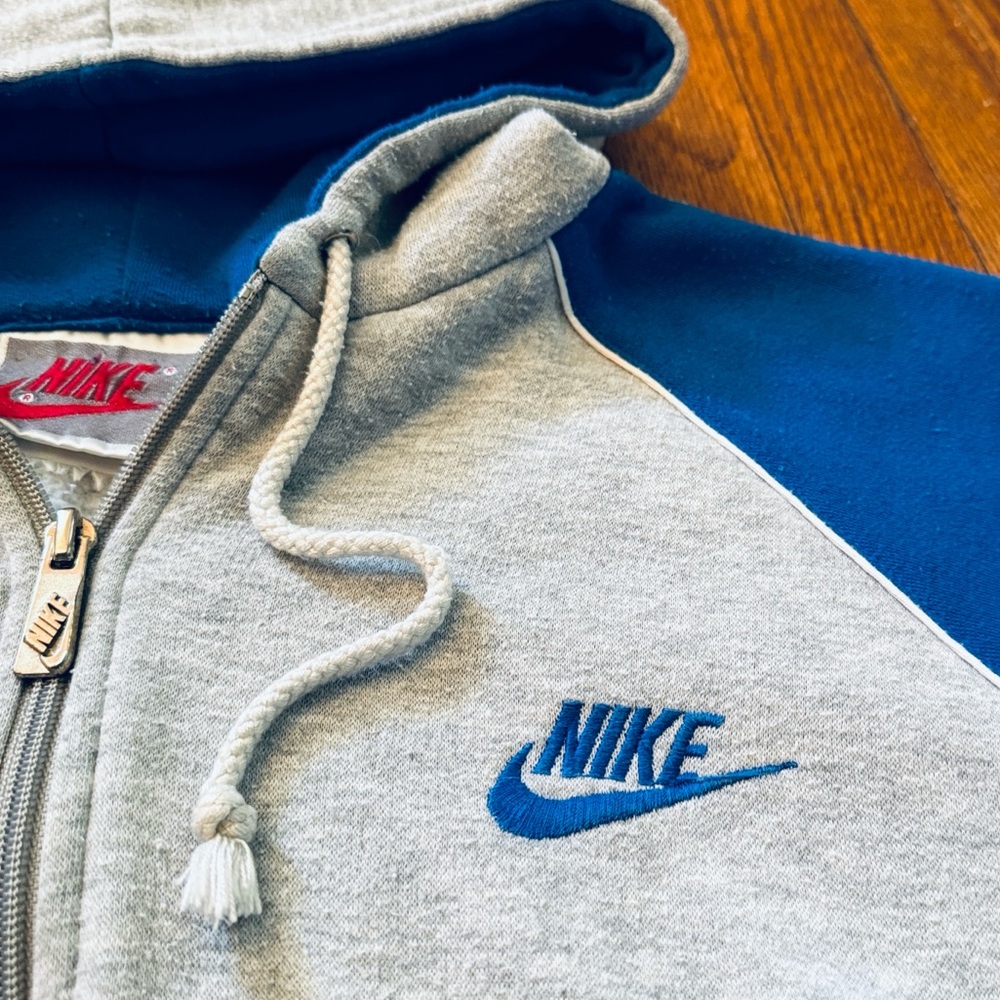 RARE 1987 Nike Vintage Zip-Up Hoodie / Hooded Sweatshirt - Picture 7 of 15